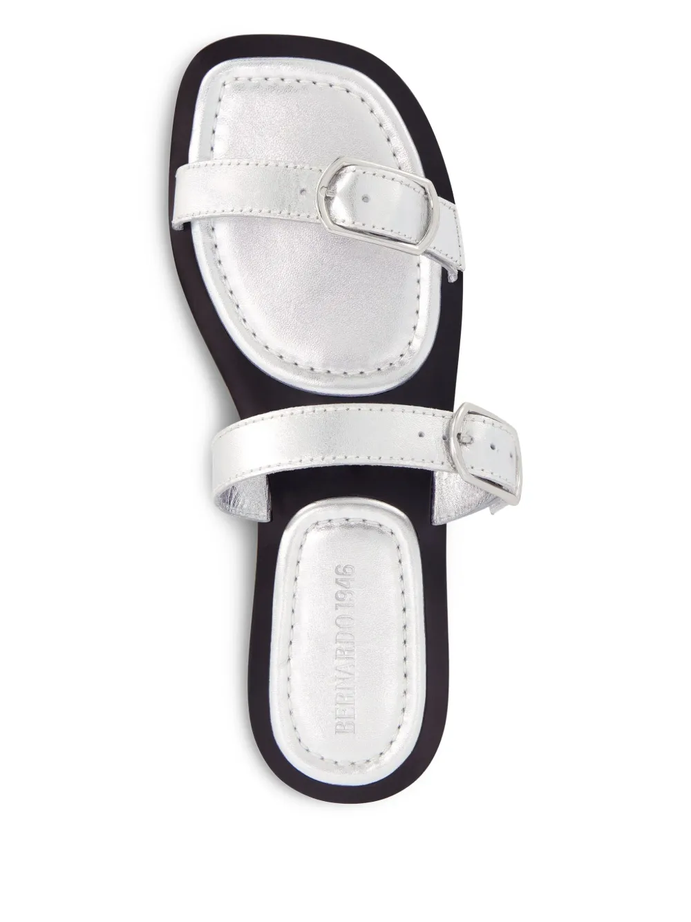 Bernardo Arta buckle-strap flat sandals Silver