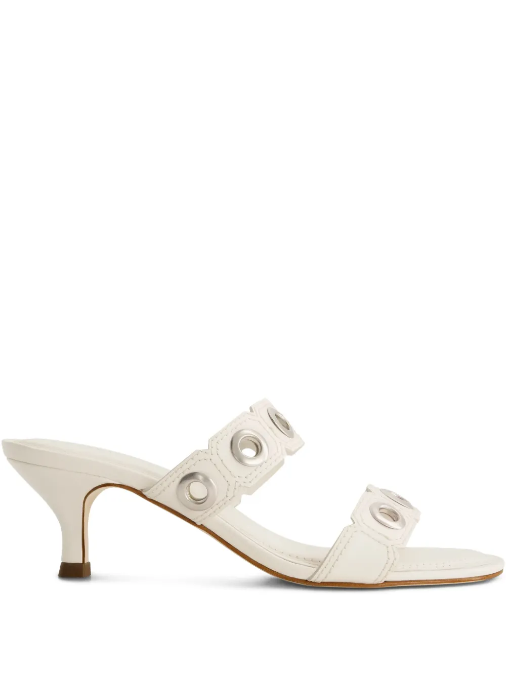 Bernardo 55mm Patra Eyelet heeled sandals White
