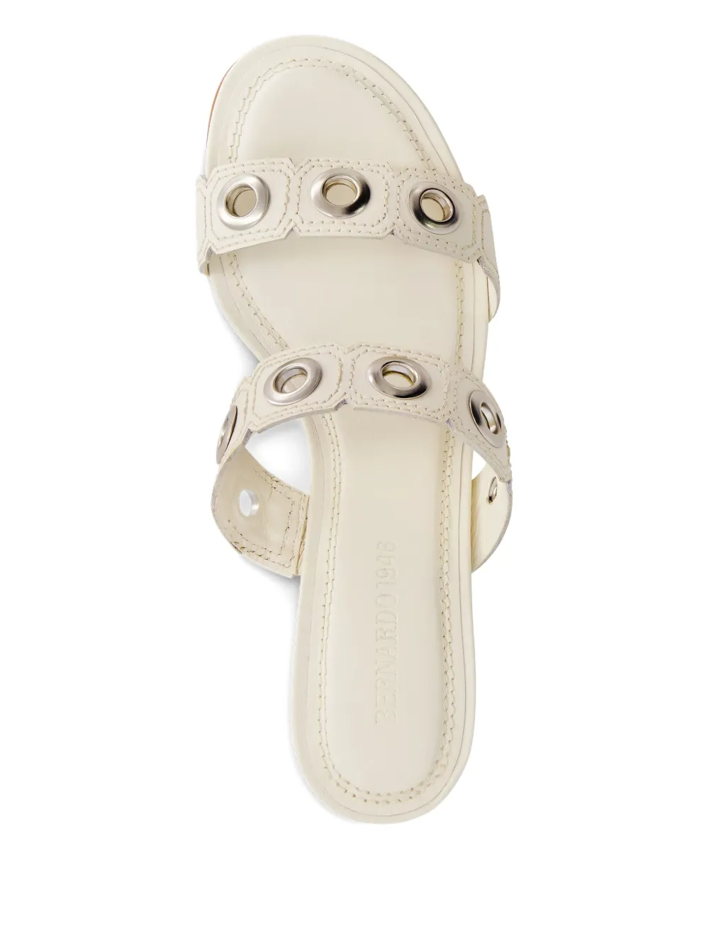 Bernardo 55mm Patra Eyelet heeled sandals White