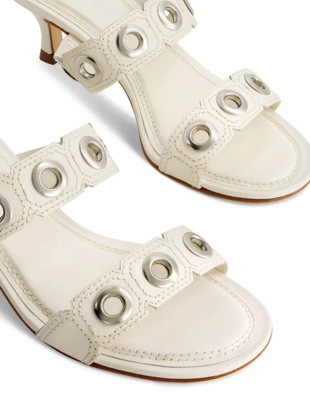 Bernardo 55mm Patra Eyelet heeled sandals White