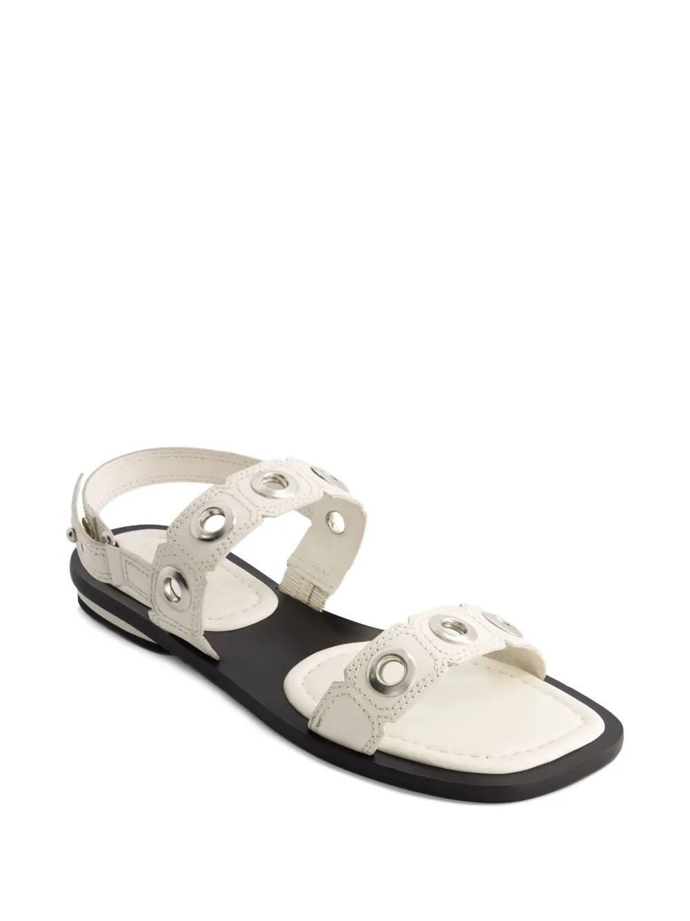 Bernardo eyelet-embellished flat sandals White