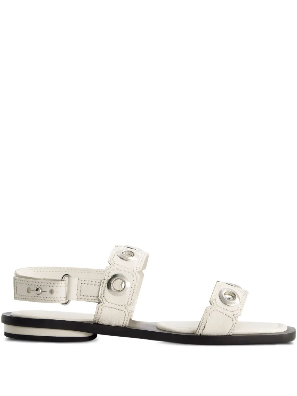 Bernardo eyelet-embellished flat sandals White