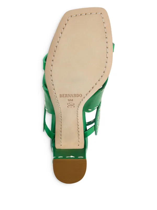 Bernardo Bernardo 1946 76m block-heel Sandals | Green | FARFETCH