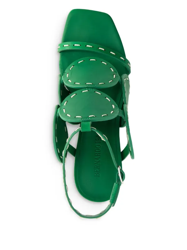 Bernardo Bernardo 1946 76m block-heel Sandals | Green | FARFETCH
