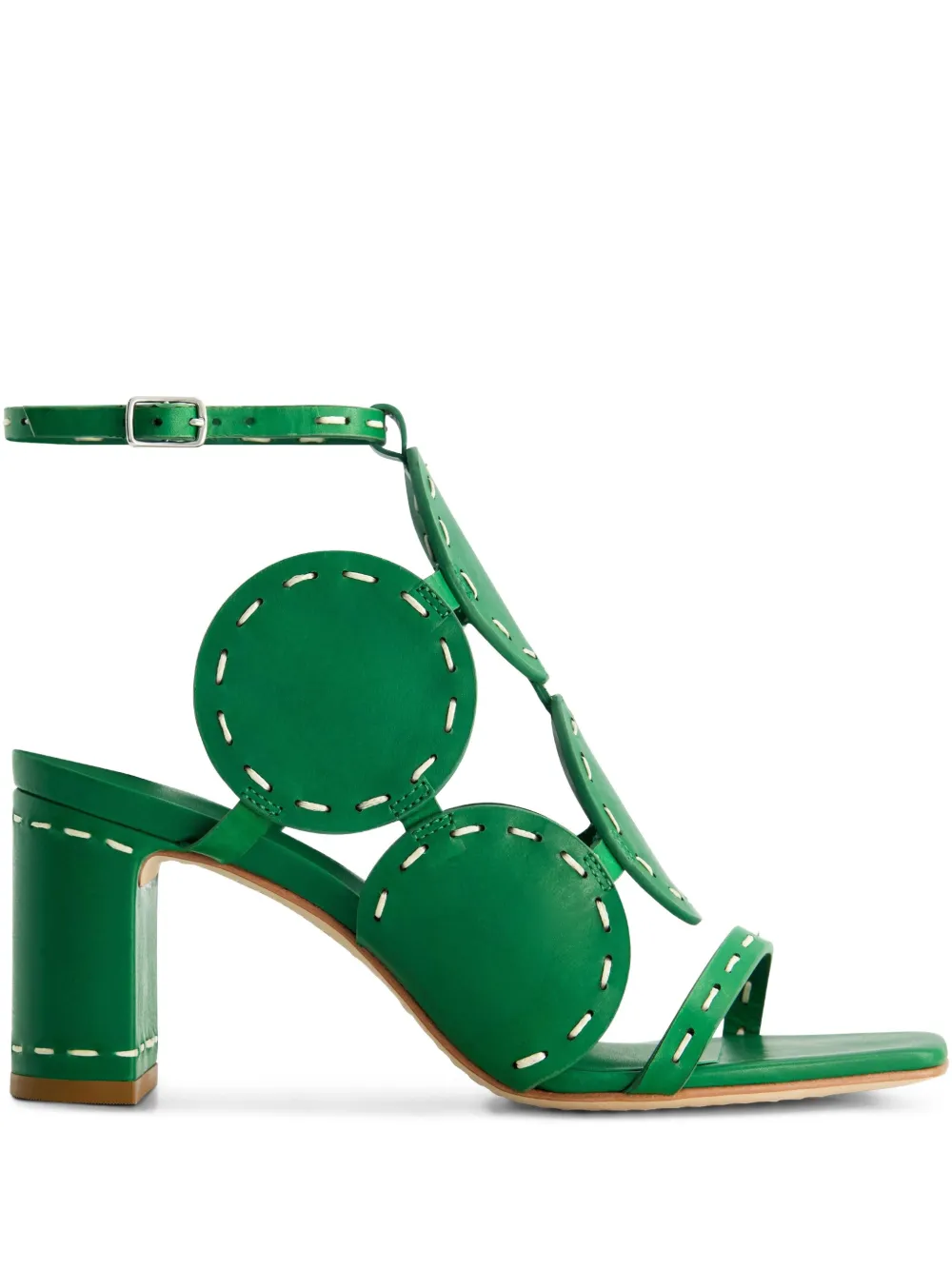 Bernardo 76m block-heel sandals Green