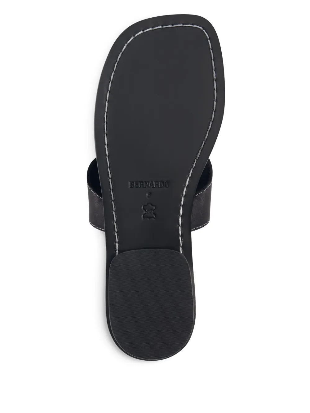 Bernardo Agora thong leather sandals Black
