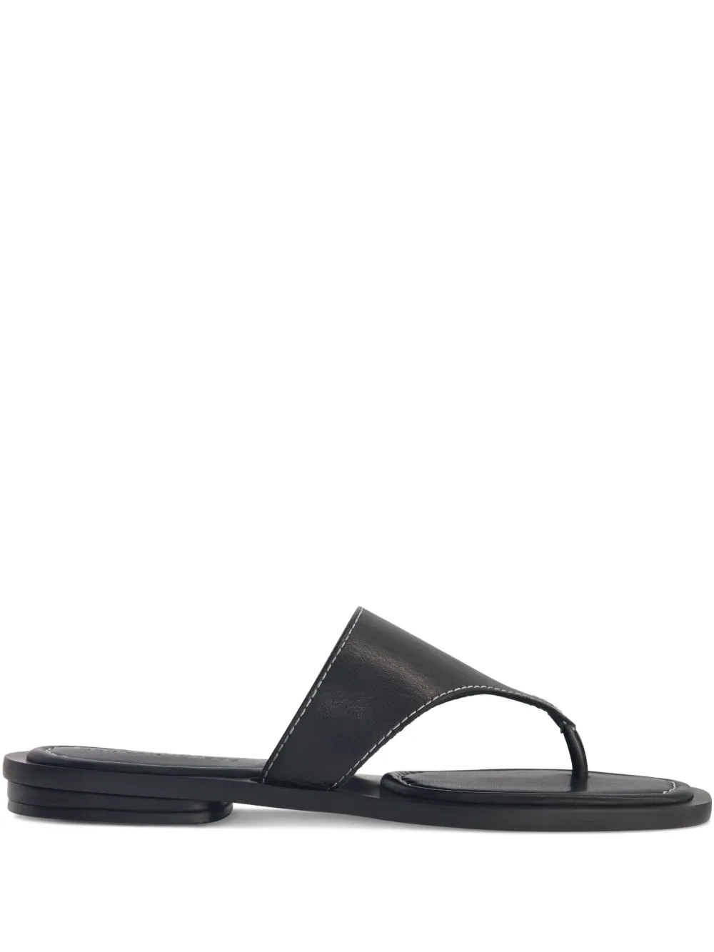 Bernardo Agora thong leather sandals Black