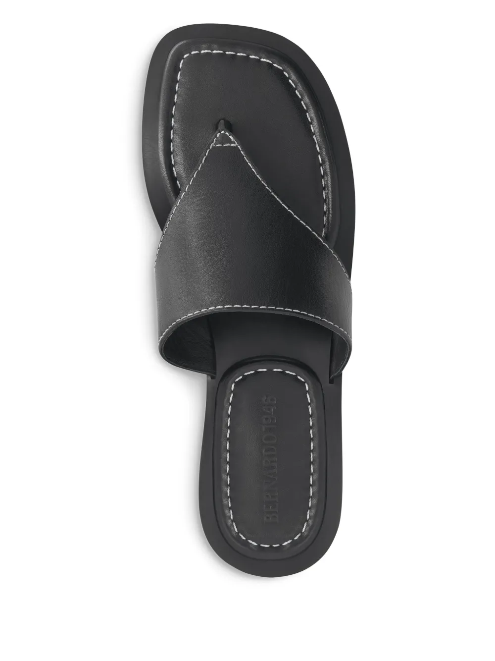Bernardo Agora thong leather sandals Black