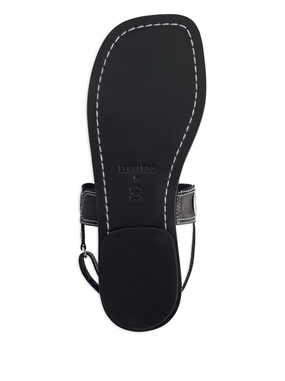 Bernardo Acro grommet-embellished flat sandals Black
