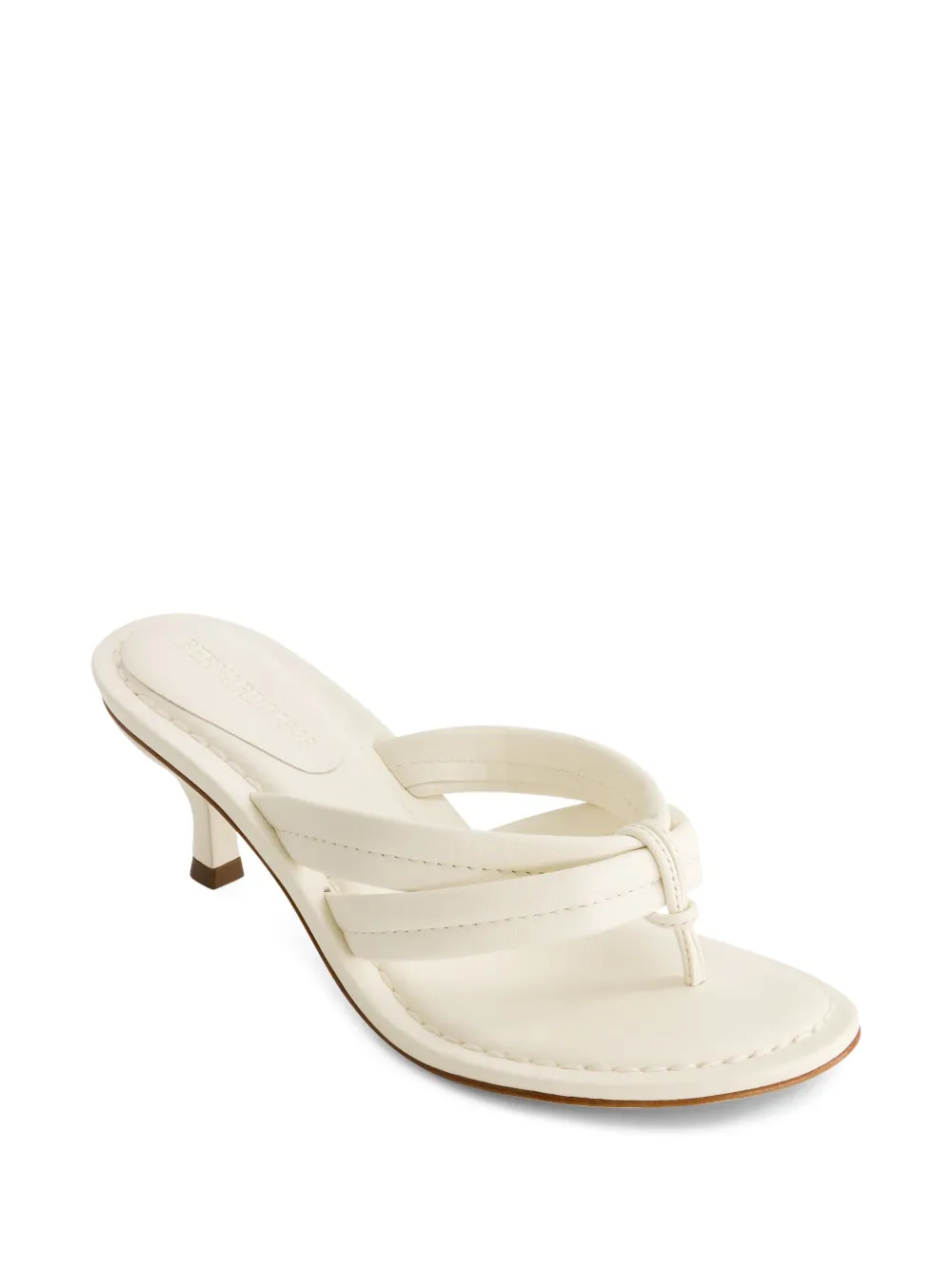 Bernardo strappy heeled mules White