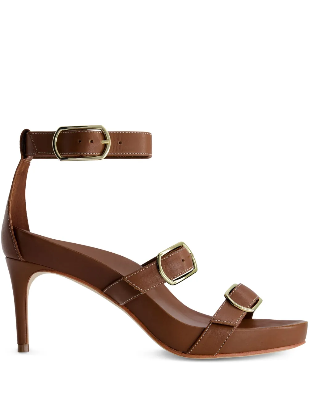 Bernardo buckle-strap heeled sandals Brown