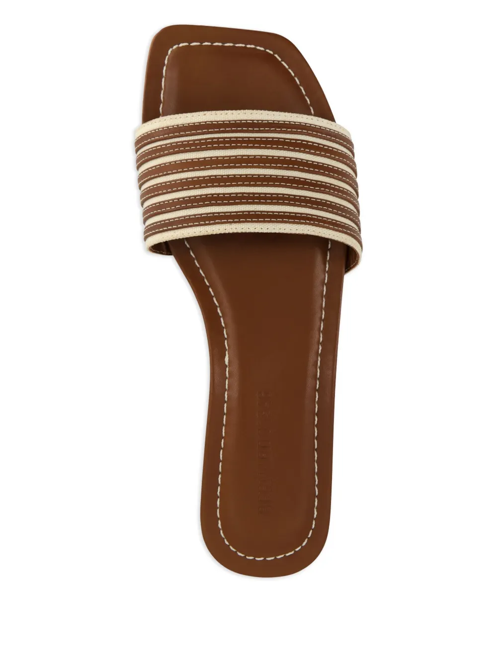 Bernardo Myko striped flat sandals Brown