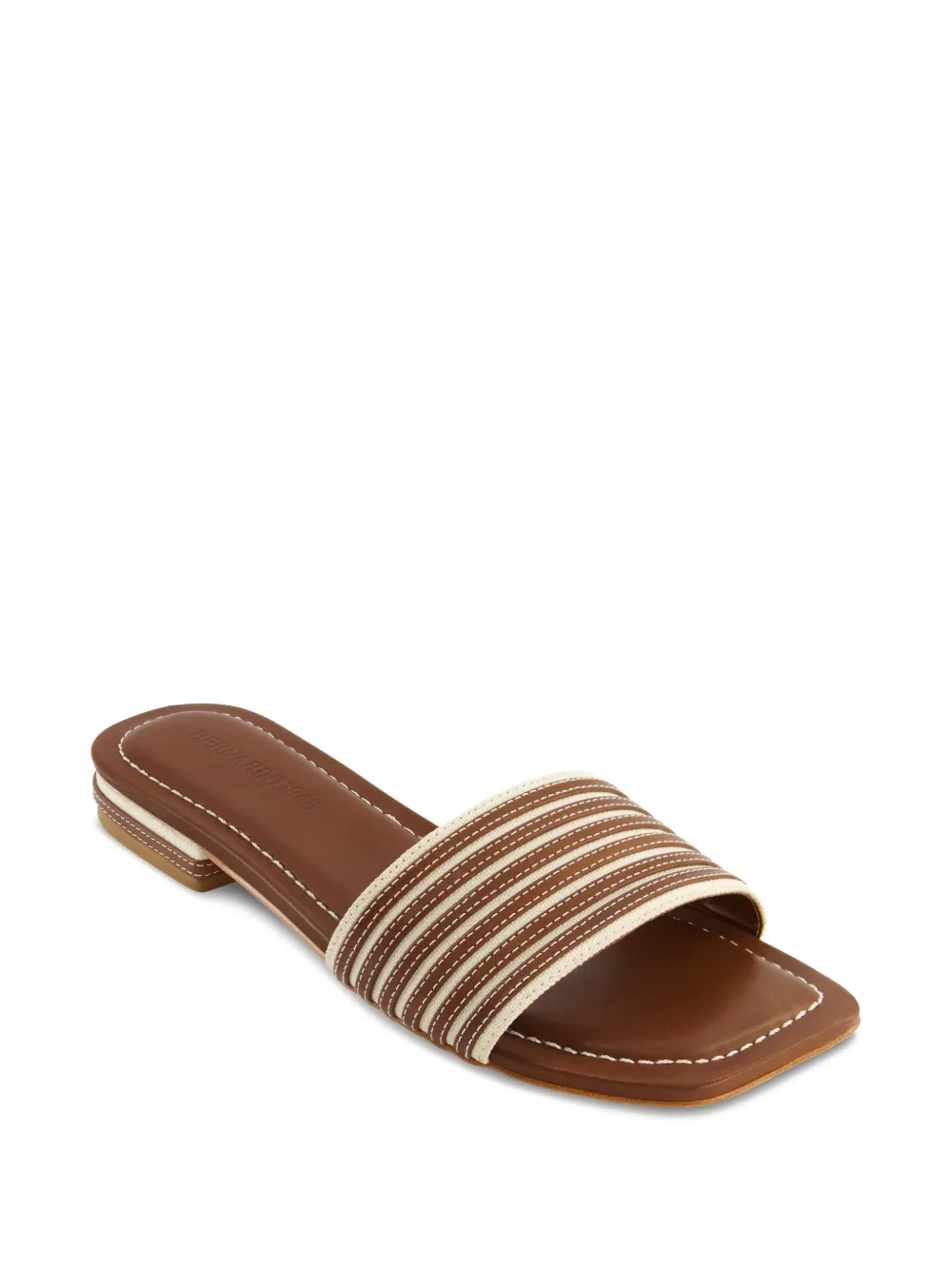 Bernardo Myko striped flat sandals Brown