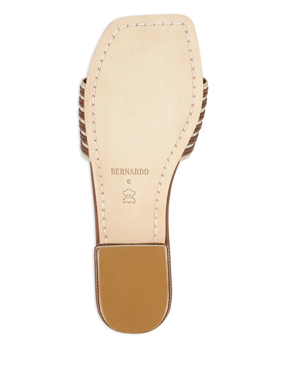 Bernardo Myko striped flat sandals Brown