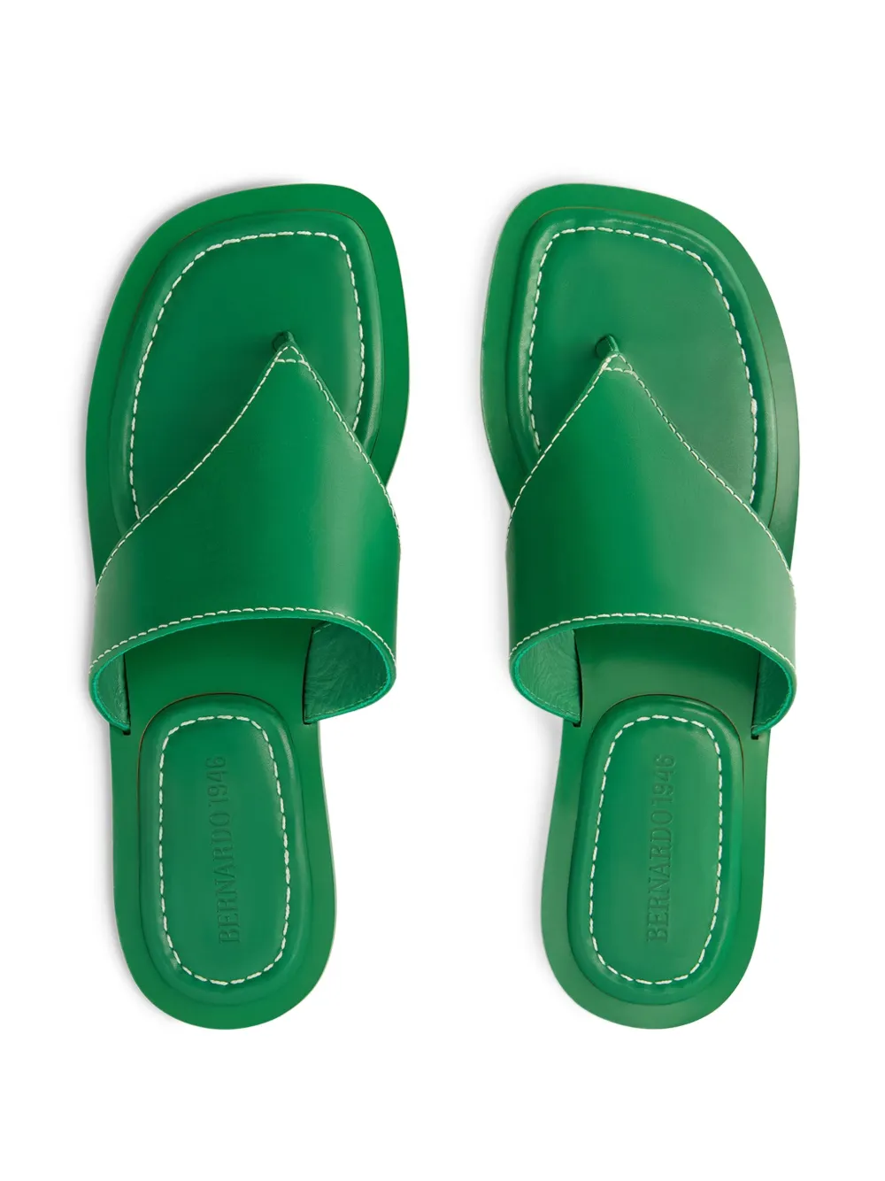 Bernardo flat thong sandals Green