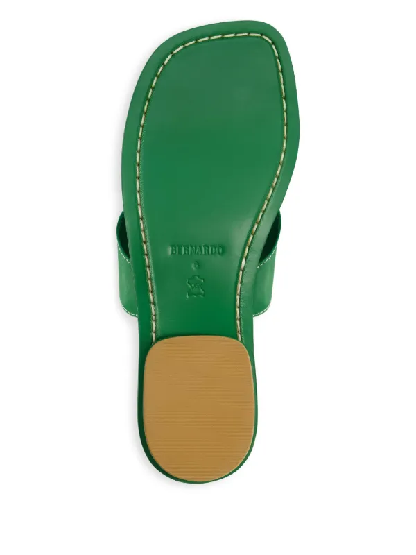 Bernardo Bernardo 1946 Flat Thong Sandals Green FARFETCH