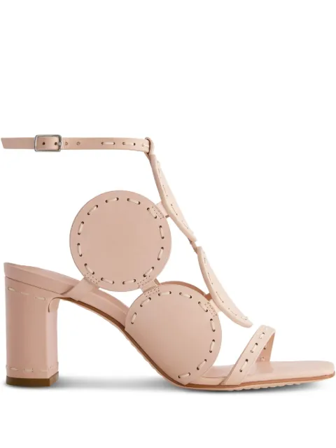 Bernardo 75mm New Moon circular-cutout sandals