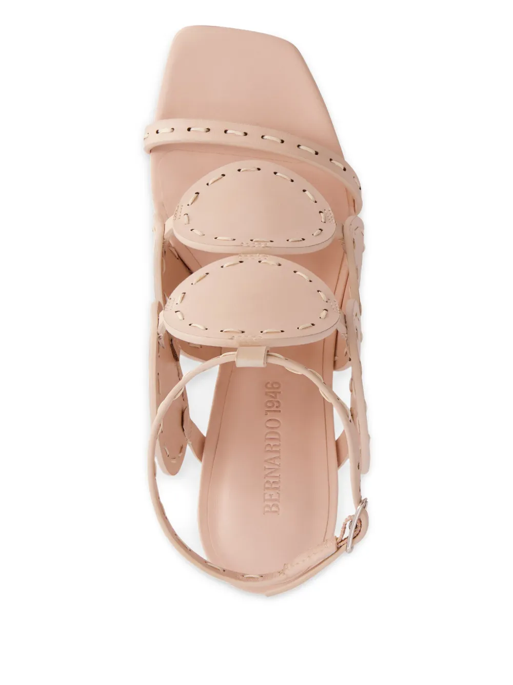 Bernardo 75mm New Moon circular-cutout sandals Pink