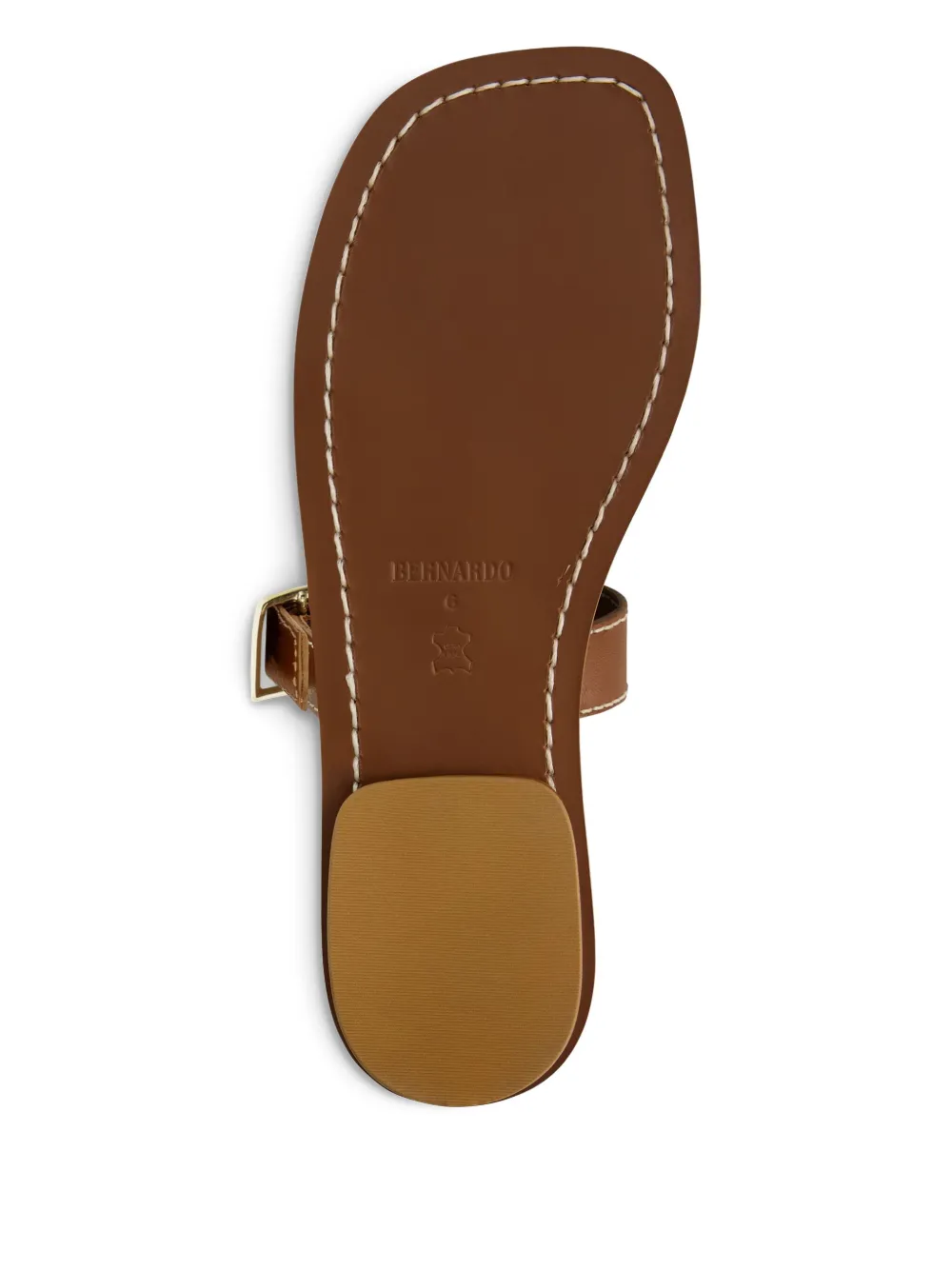 Bernardo buckle-embellished flat sandals Brown