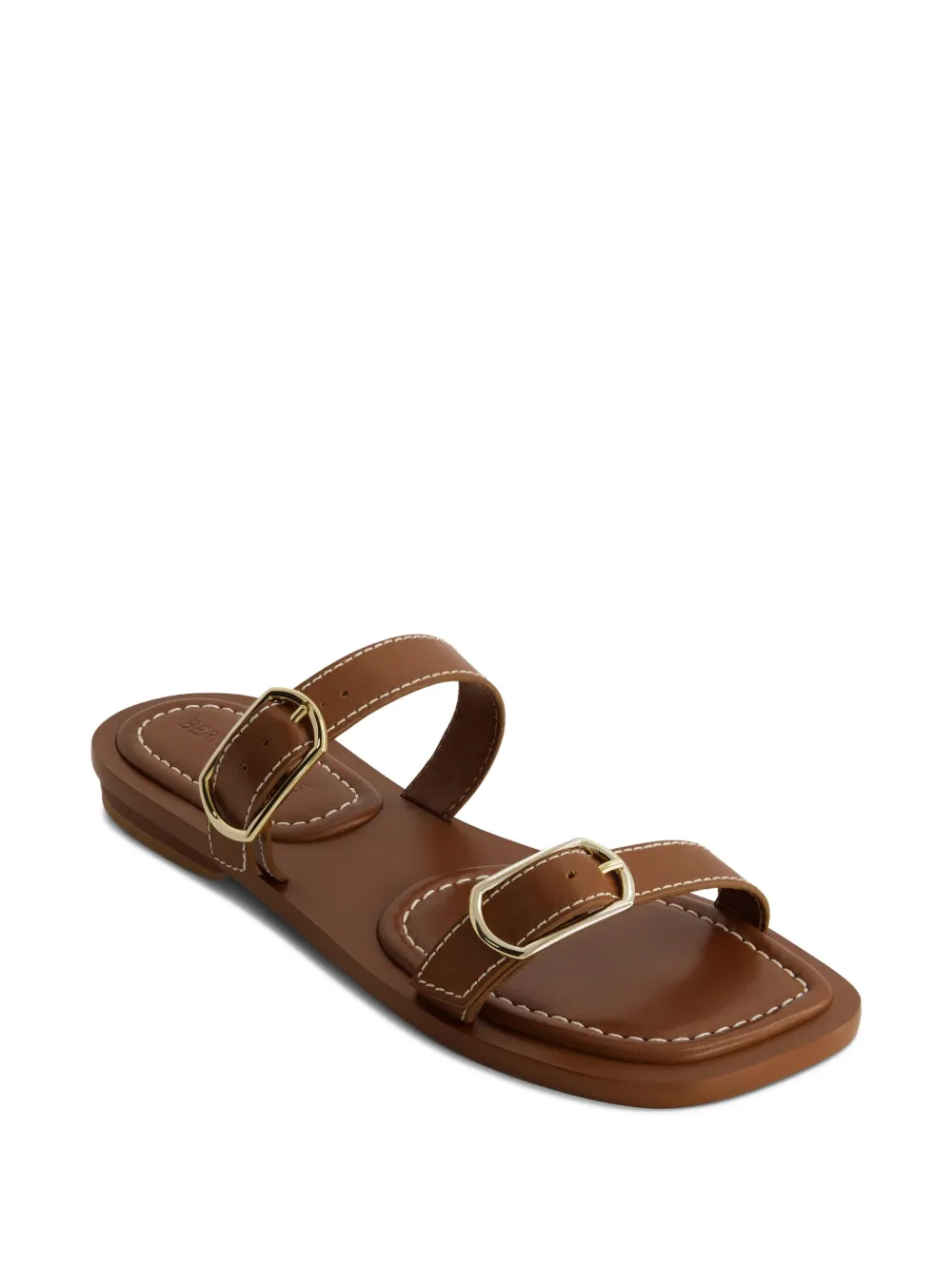Bernardo buckle-embellished flat sandals Brown