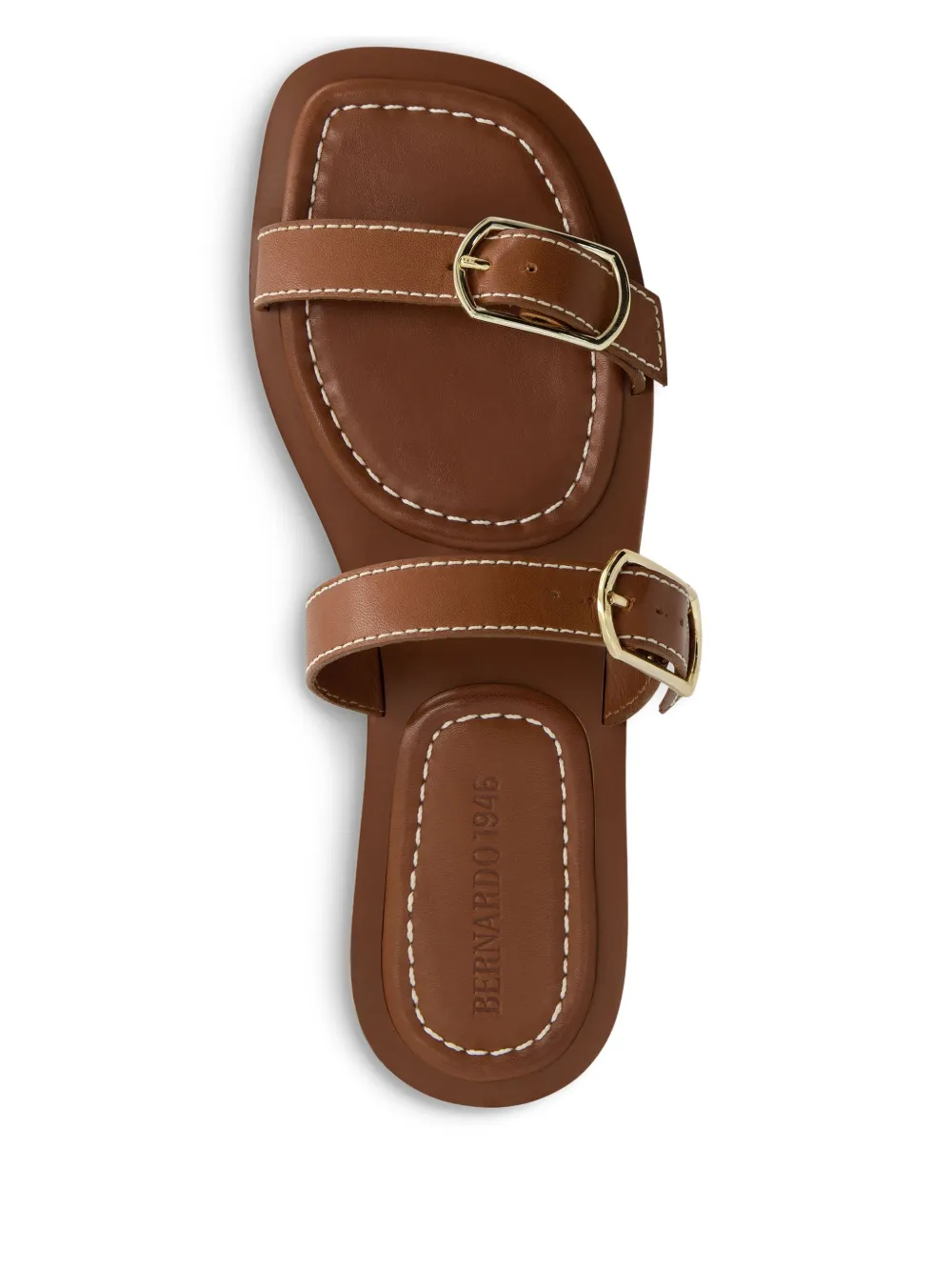 Bernardo buckle-embellished flat sandals Brown