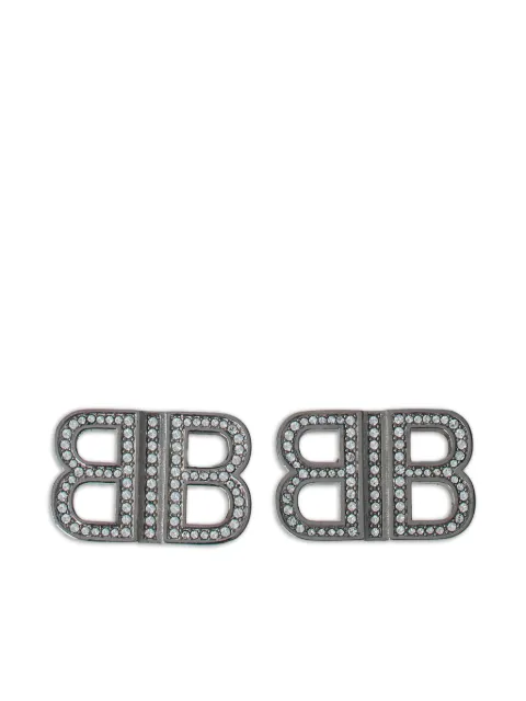 Balenciaga أقراط BB مزينة بكريستال