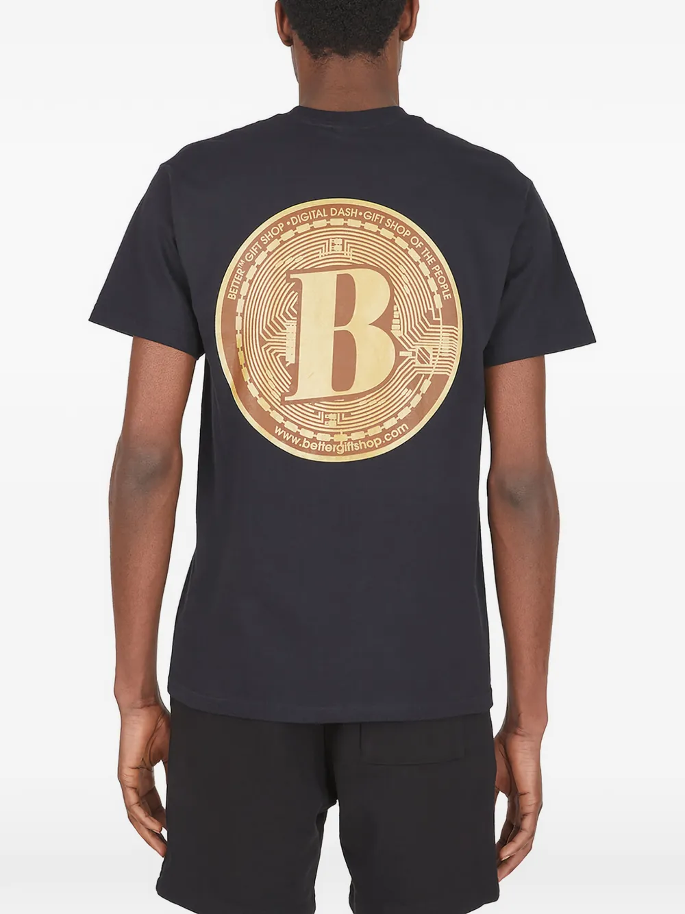 Better Gift Shop T-shirt met logoprint en ronde hals Zwart