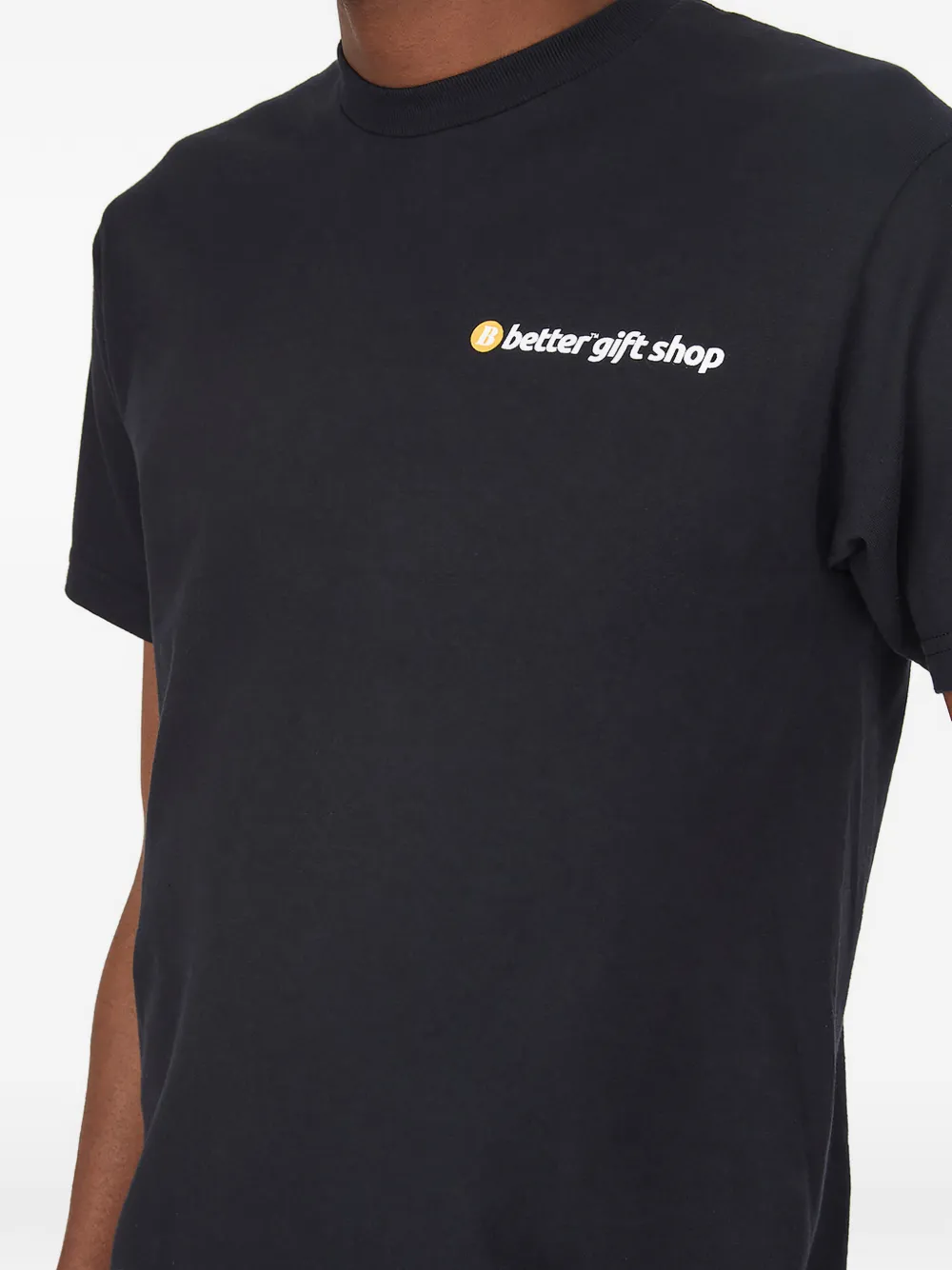 Better Gift Shop T-shirt met logoprint en ronde hals Zwart