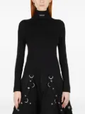 Balenciaga logo-patch turtleneck top - Black