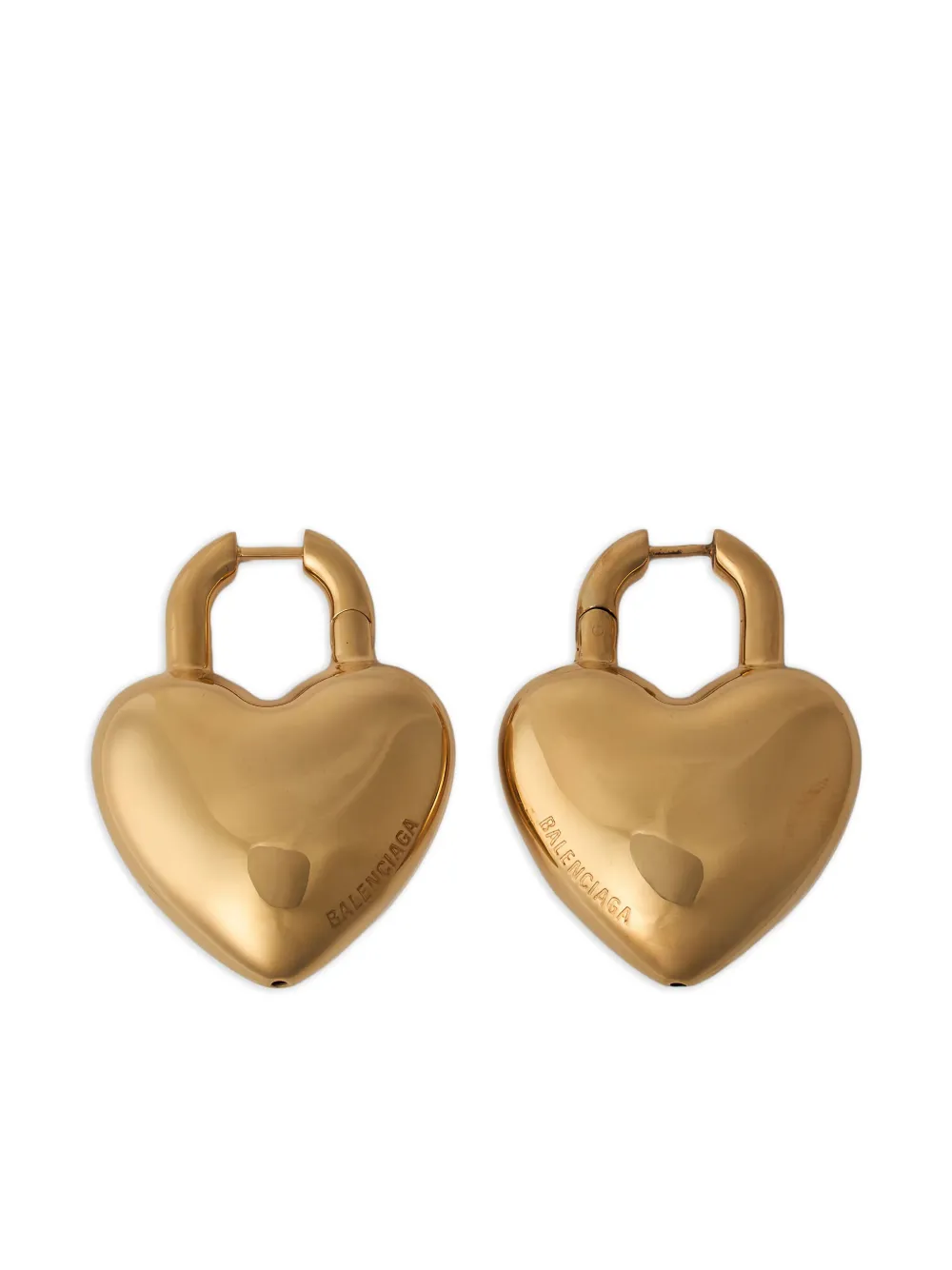 Balenciaga heart-shaped hoop earrings | Gold | Image 1