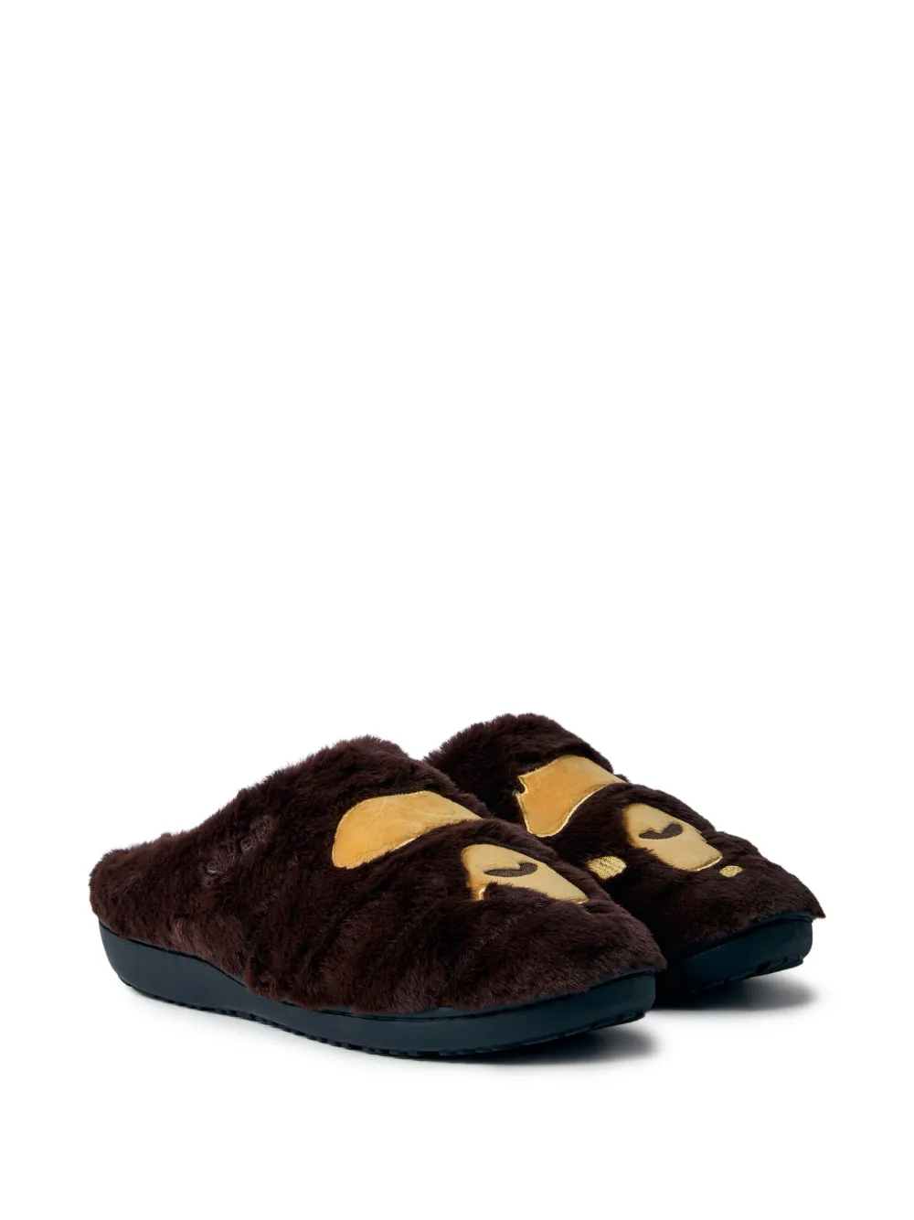 A BATHING APE x Subu Ape Head slippers Brown
