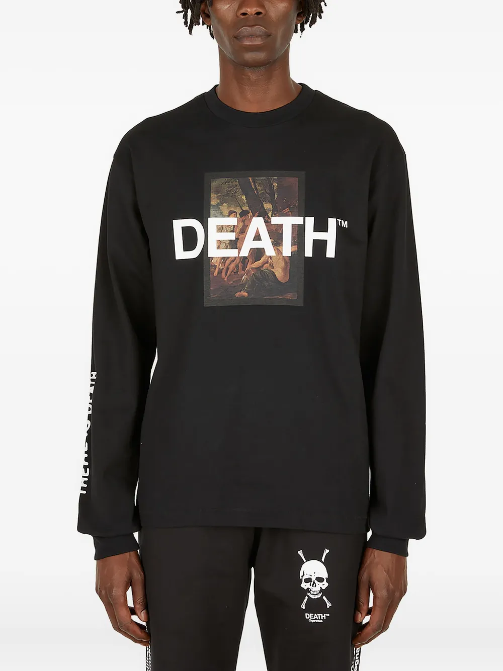 Death Cigarettes graphic-print long-sleeve T-shirt | Black | Image 1