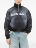 DEMON graphic-print zip-front bomber jacket - Grey