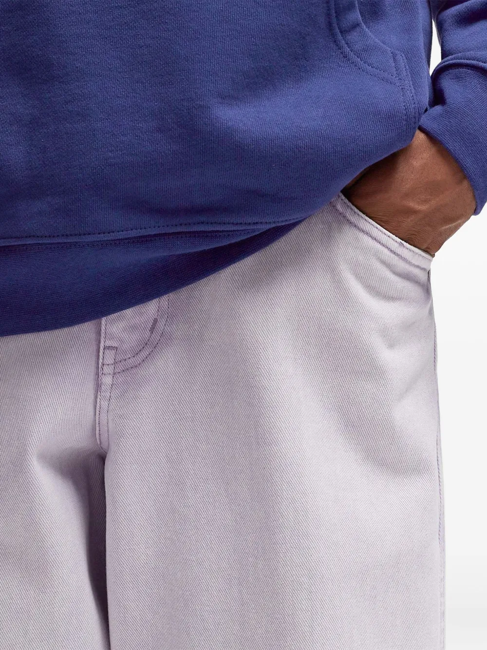 dime Jeans met geborduurd logo Paars
