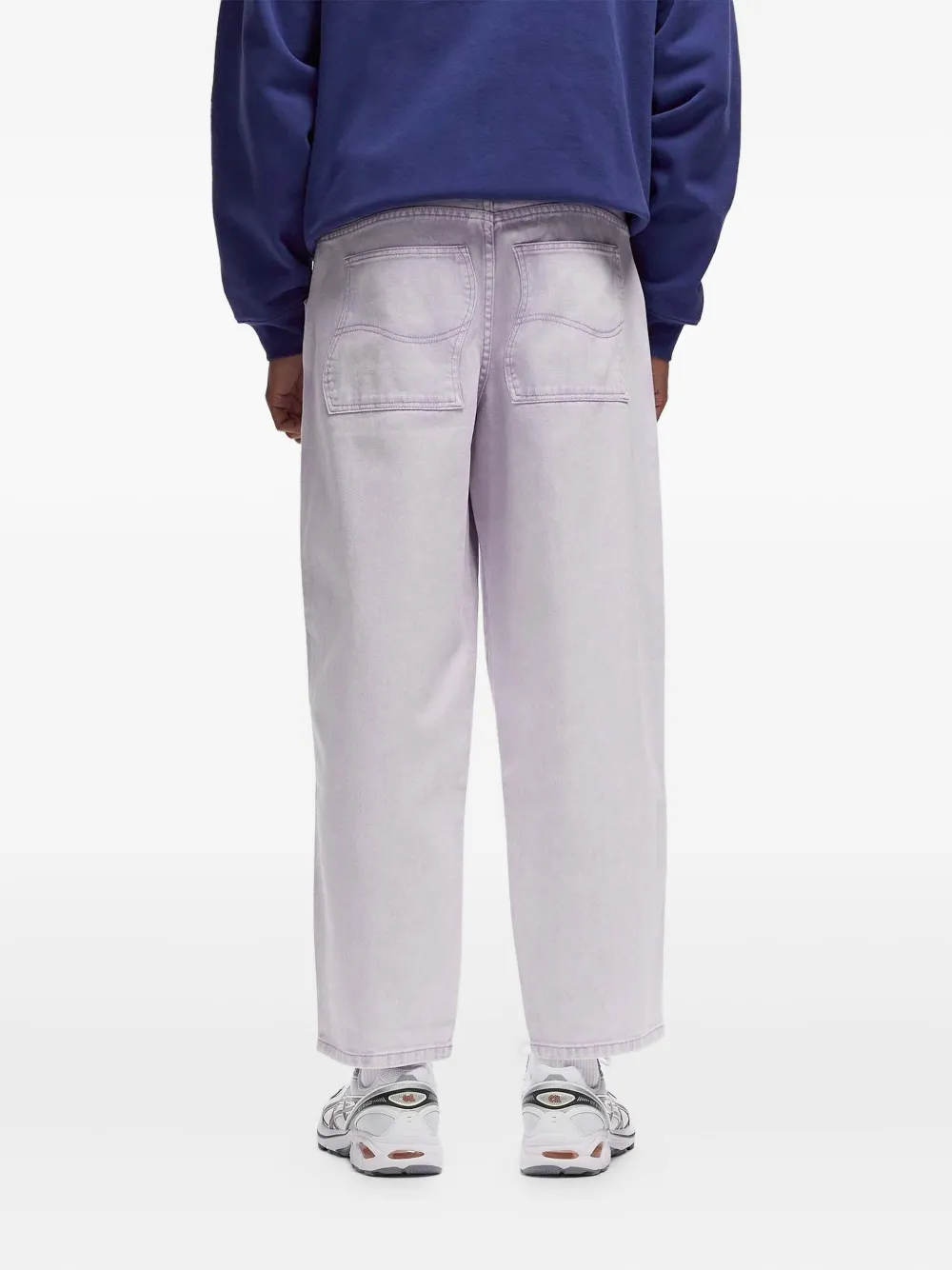 dime Jeans met geborduurd logo Paars
