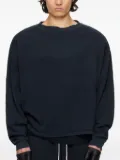 GREG ROSS waffle-knit crew-neck sweater - Black
