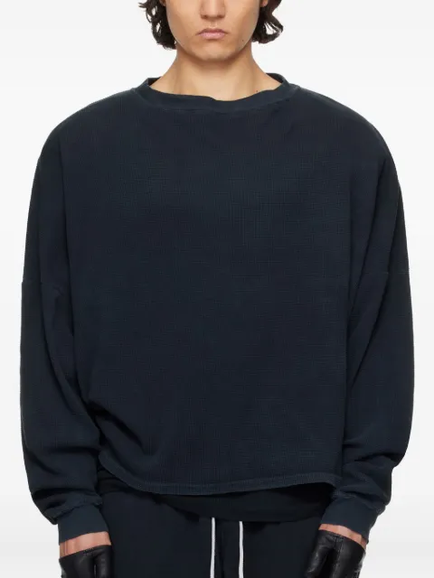 GREG ROSS waffle-knit crew-neck sweater