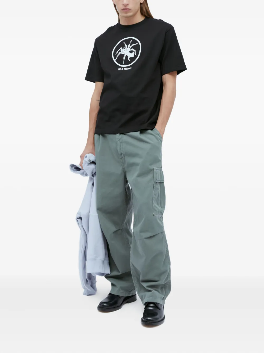 ICE & TECHNO Spider T-shirt - Zwart