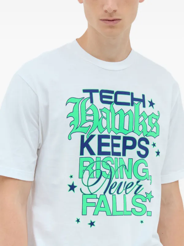 ICE & TECHNO crew-neck graphic-print T-shirt | White | FARFETCH