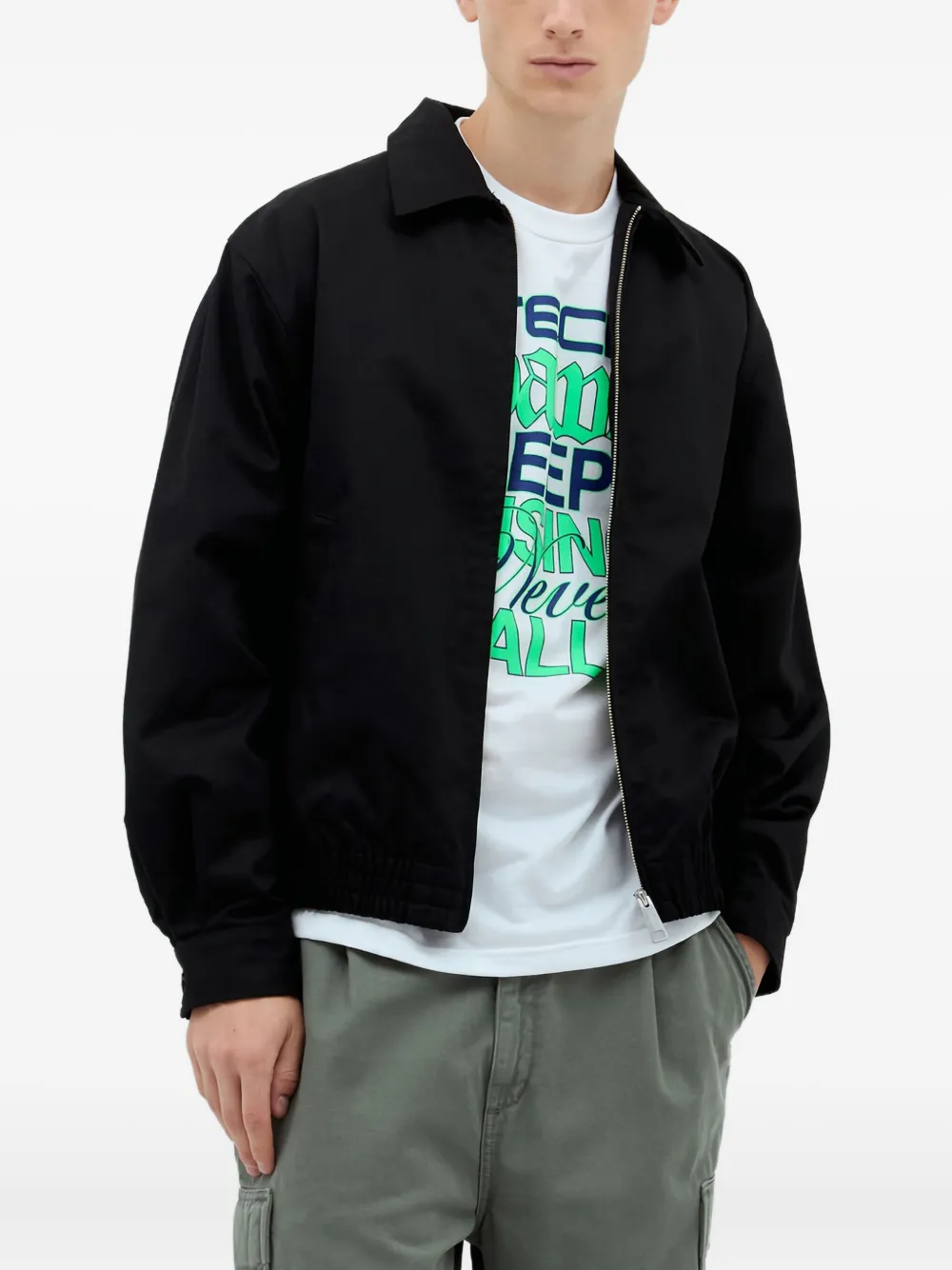 crew-neck graphic-print T-shirt