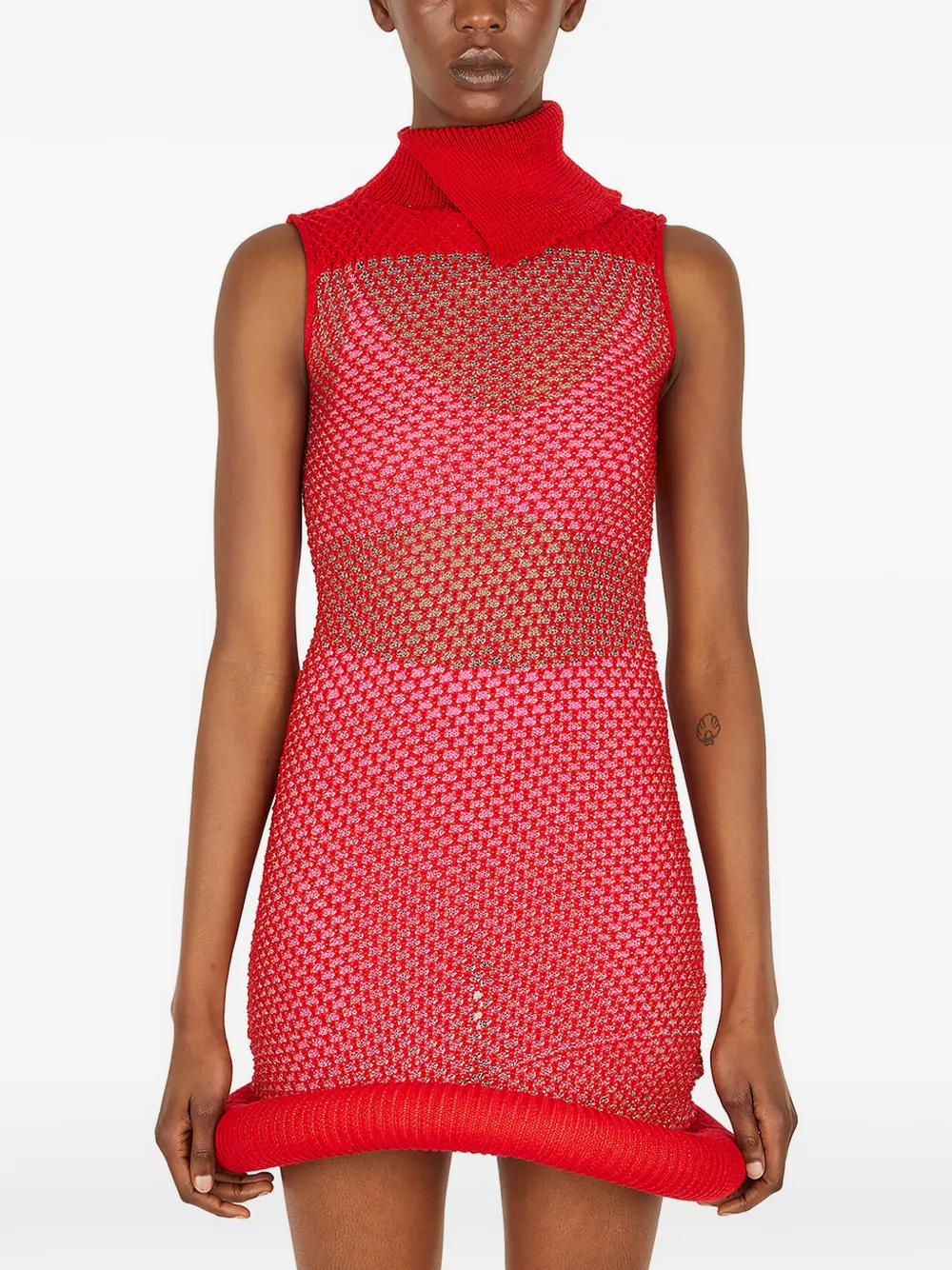 LOUISE LYNGH BJERREGAARD Abito corto Tennis in September a collo alto - Rosso