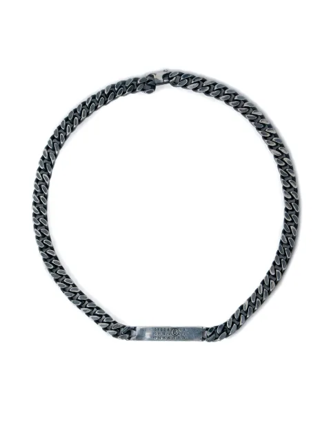 MM6 Maison Margiela سوار سلسلة حلقات كبيرة ببروش شعار الماركة