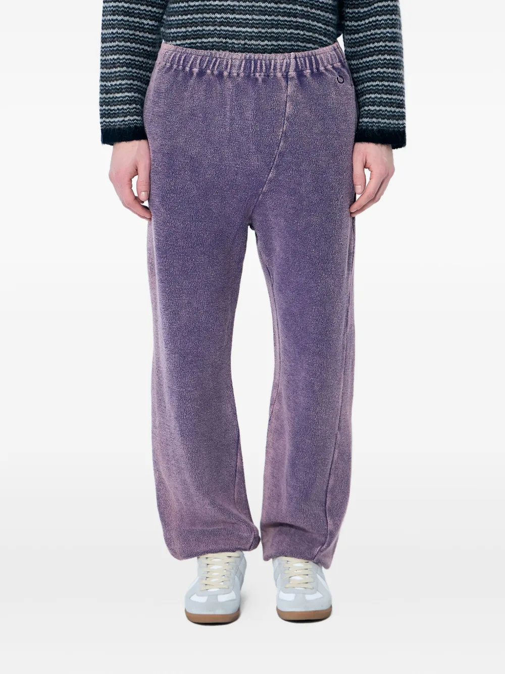 NÒMARYTHM TEXTILE Geverfde broek met gedraaid vlak Paars