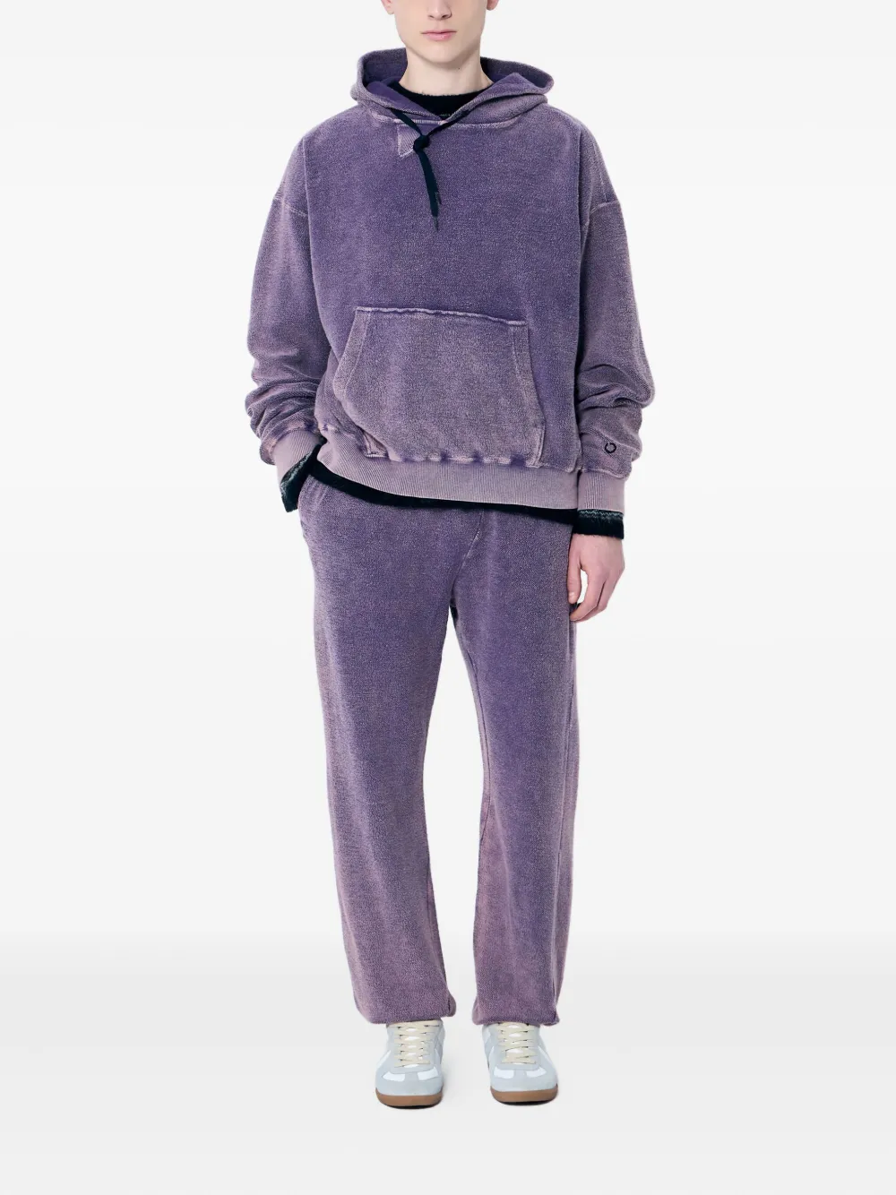 NÒMARYTHM TEXTILE Geverfde broek met gedraaid vlak Paars