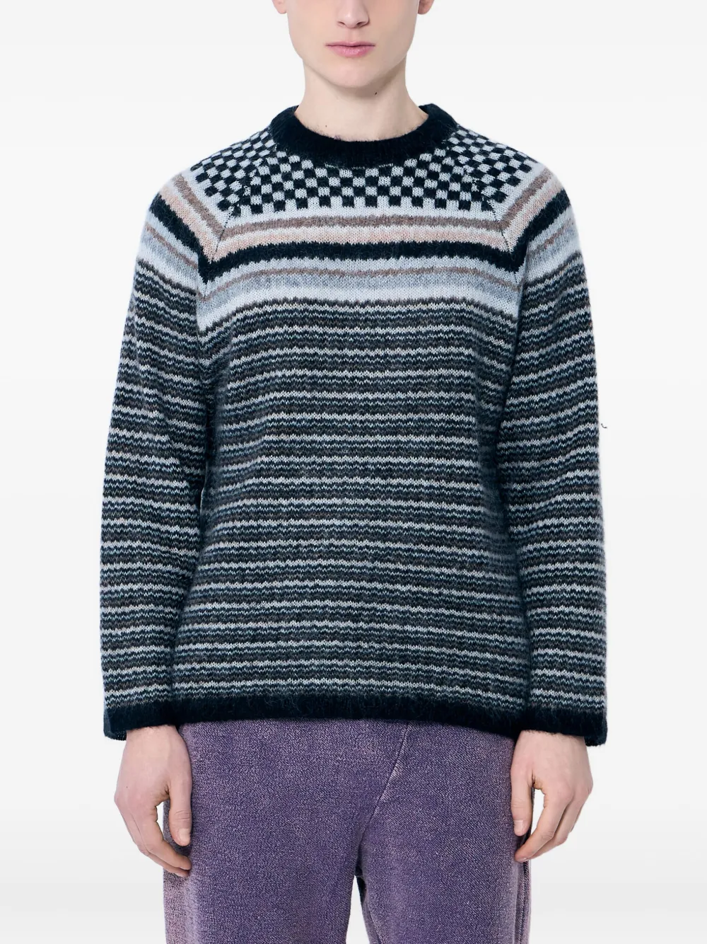 NÒMARYTHM TEXTILE crew-neck sweater | Grey | Image 1