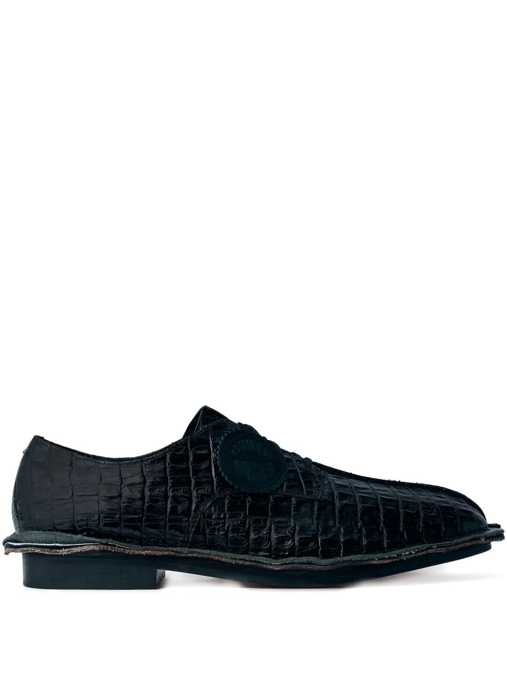 Martine Rose x Clarks croc-embossed derby shoes Zwart
