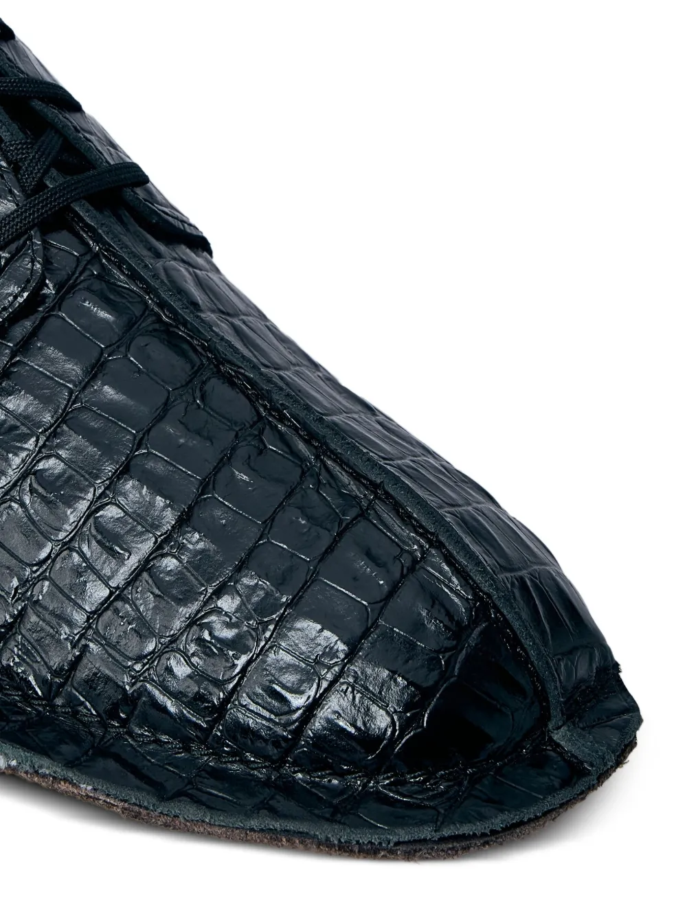 Martine Rose x Clarks croc-embossed derby shoes Zwart