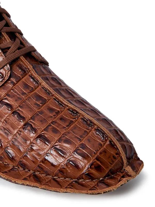 Martine Rose x Clarks croc-embossed Derby Shoes | Brown | FARFETCH JO