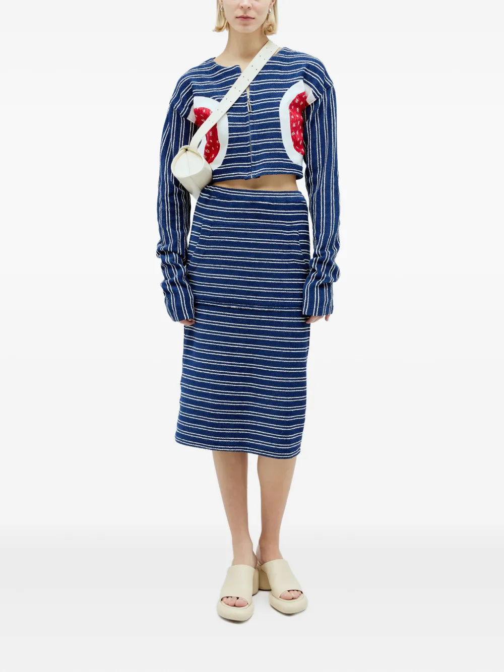 Reward If Found Bubble Cardi striped floral-panel cardigan | Cardigans | Image 2