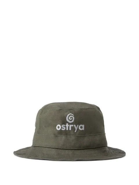 Ostrya logo-print bucket hat